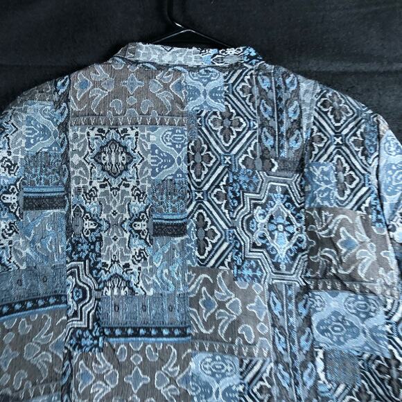 Vintage Tutor Court Womens Jacket Blue Tapestry Boho 100% Polyester XX - Picture 10 of 11